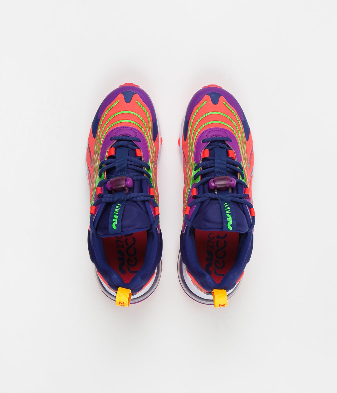 Nike Air Max 270 React Eng Men's Shoes Laser Crimson-Orange-Purple  cd0113-600 