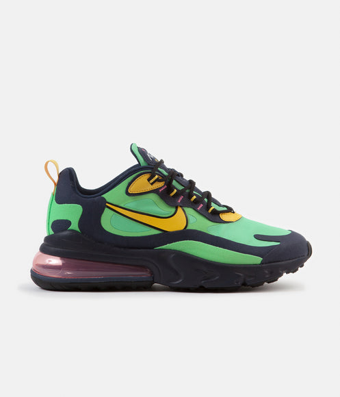 Nike Air Max 270 React 'Pop Art' Shoes - Electro Green / Yellow Ochre - Obsidian