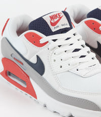 Nike Air Max 90 Shoes - Summit White / Thunder Blue - Cement Grey thumbnail