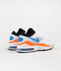 Nike Air Max '93 Shoes - White / Blue Nebula - Total Orange - Black thumbnail
