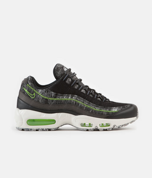 Nike Air Max 95 Shoes Black Electric Green Smoke Grey Always in Colour