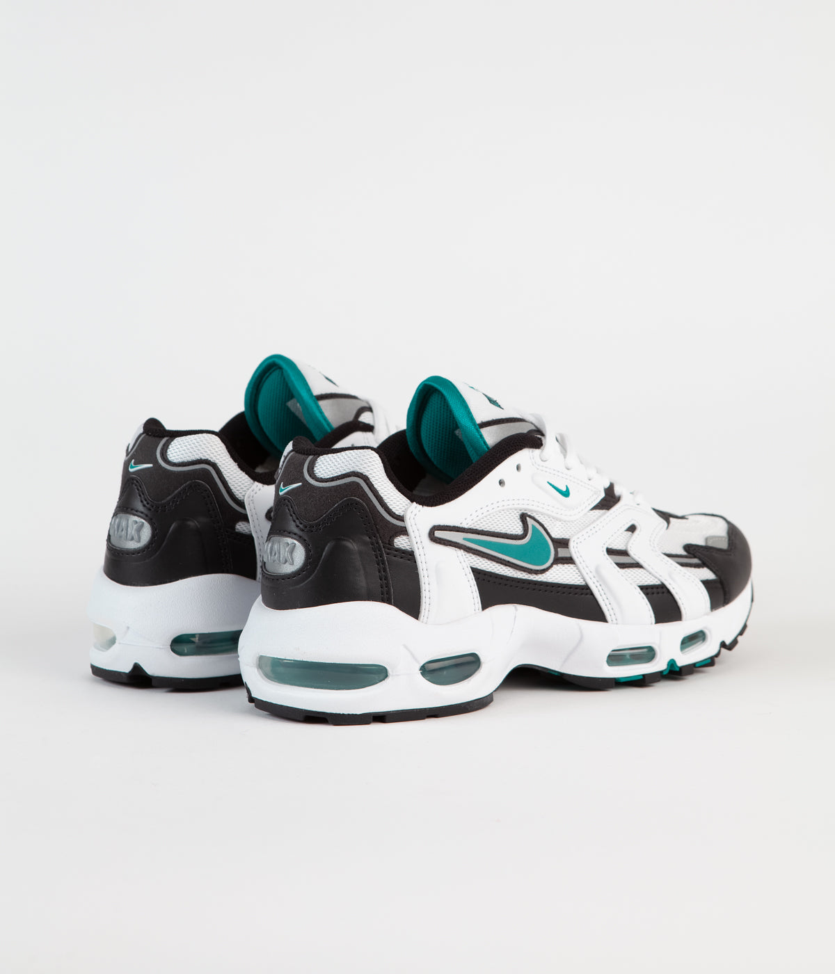 Nike Air Max 96 II Shoes - White / Mystic Teal - Black - Reflect