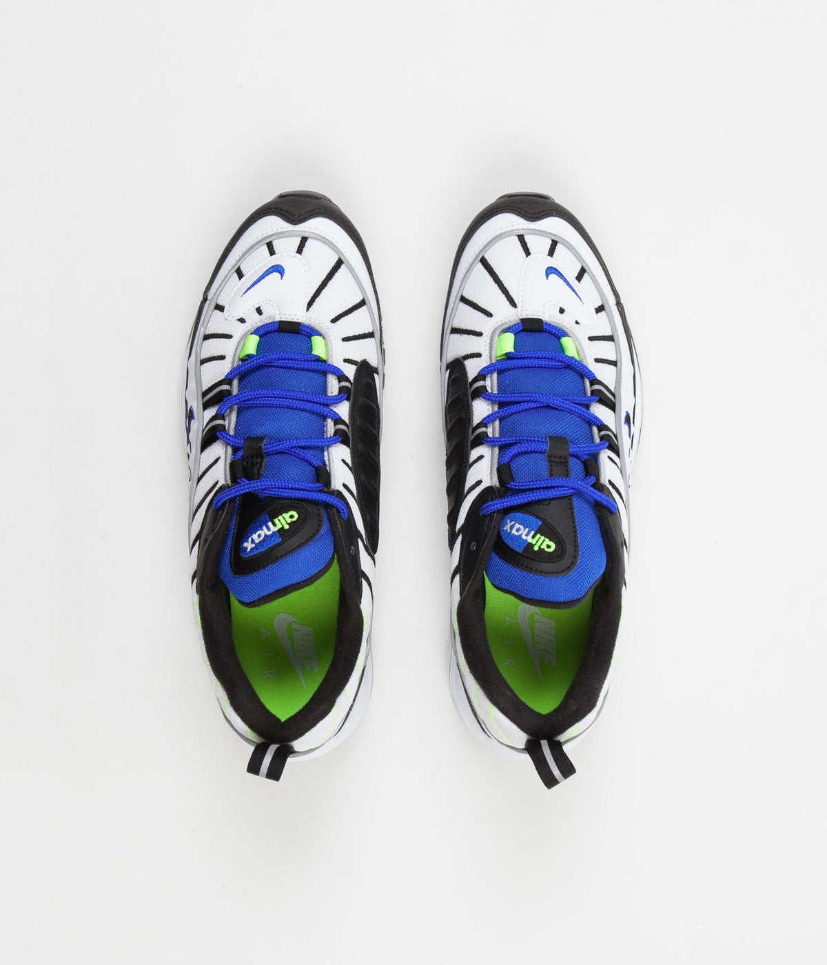 Nike Air Max 98 Shoes White Black Racer Blue Volt