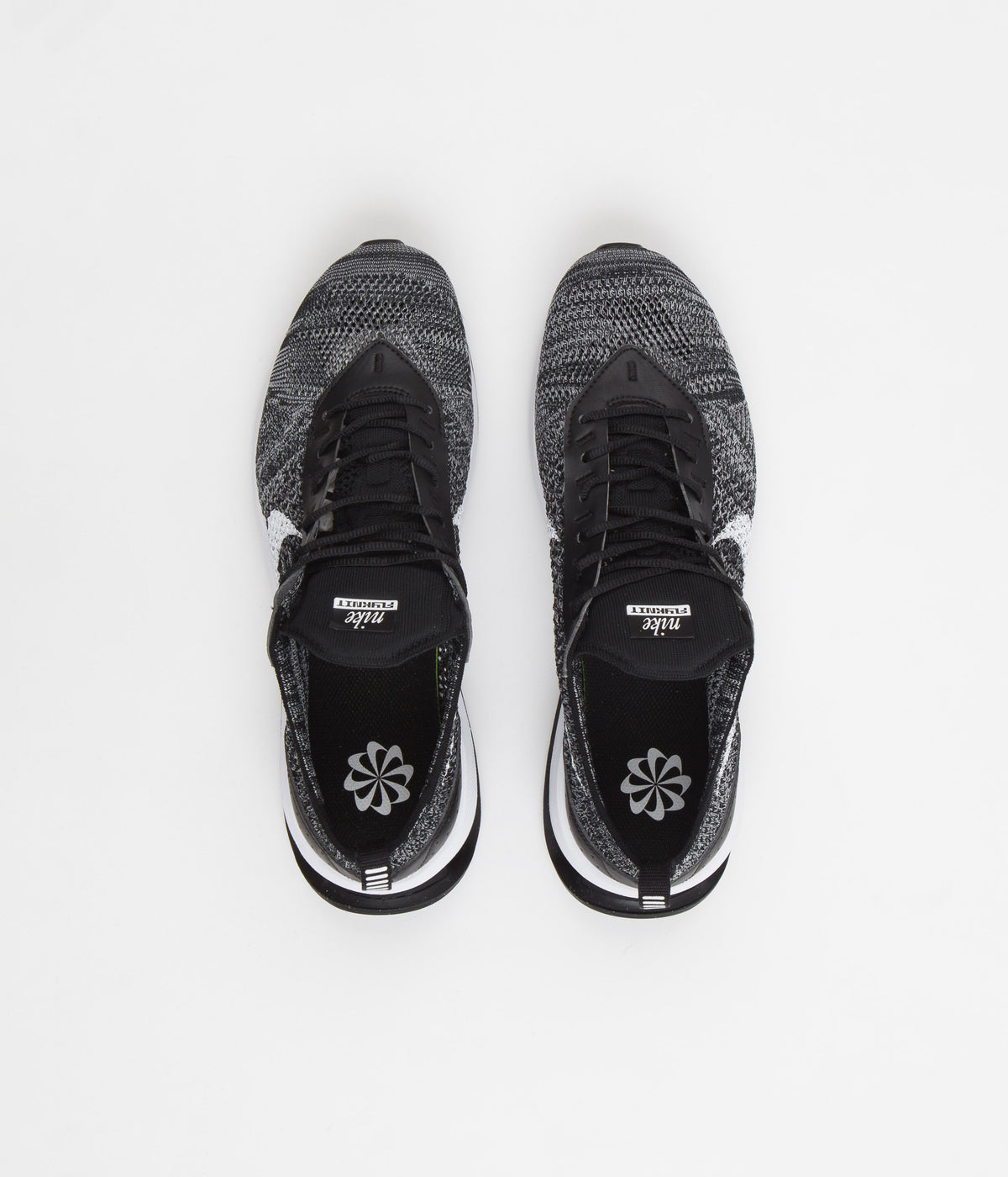 Nike Max Flyknit Racer Shoes - Black / White | in Colour