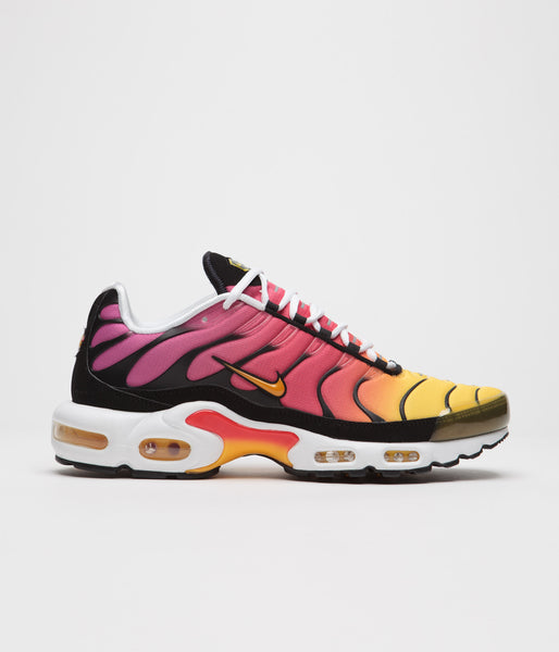 Nike Air Max Plus OG Shoes Varsity Red Gold Raspberry Red Black