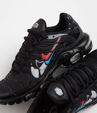 Nike Air Max Plus Shoes - Black / White - Blue Lightning - Bright Crimson thumbnail