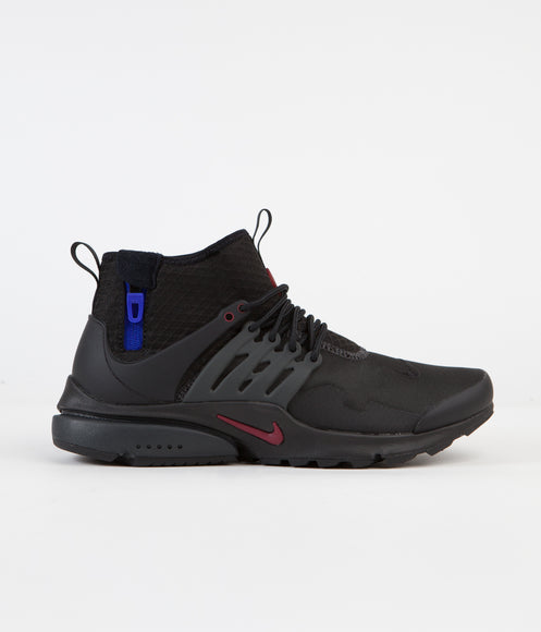 Nike Air Presto Mid Utility Shoes - Black / Team Red - Anthracite - Racer Blue