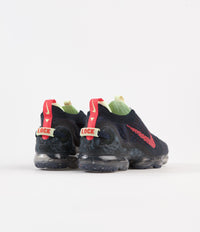 Nike Air Vapormax 2020 Flyknit Shoes - Obsidian / Siren Red - Barely Volt thumbnail