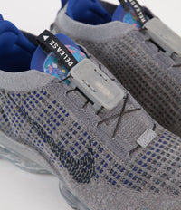 Nike Air Vapormax 2020 Flyknit Shoes - Particle Grey / Dark Obsidian - Racer Blue thumbnail