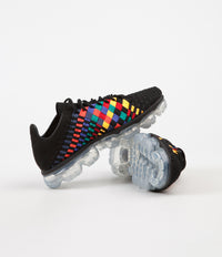 Nike Air VaporMax Inneva Shoes - Black / Black - Glacier Blue - Laser Orange thumbnail