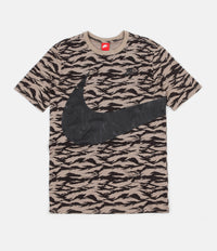 Nike AOP VW Swoosh T-Shirt - Khaki / Black / Black thumbnail