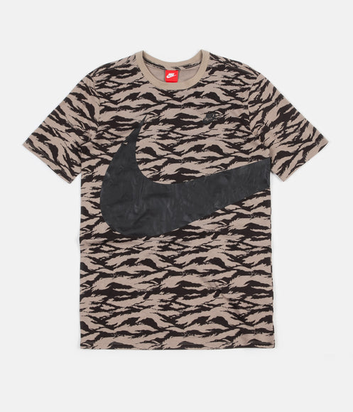 Nike AOP VW Swoosh T-Shirt - Khaki / Black / Black