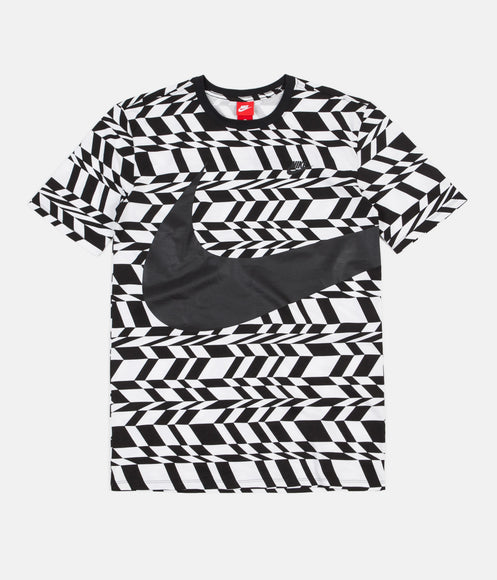 Nike AOP VW Swoosh T-Shirt - White / Black / Black