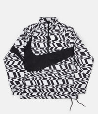 Nike AOP VW Swoosh Woven Half Zip Jacket - White / Black / Black thumbnail
