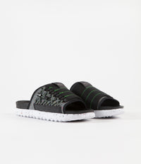 Nike Asuna Crater Slides - Black / Iron Grey - White - Mean Green thumbnail