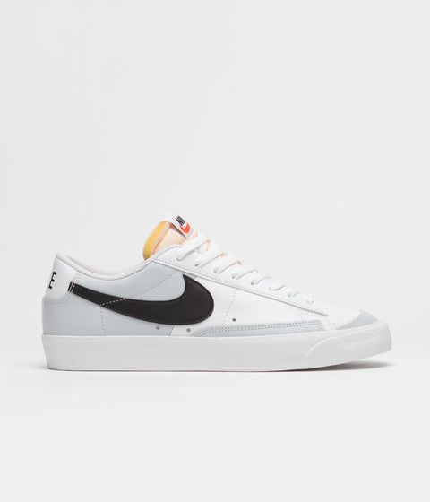 Nike Blazer Low 77 Shoes in White and Black and Pure Platinum