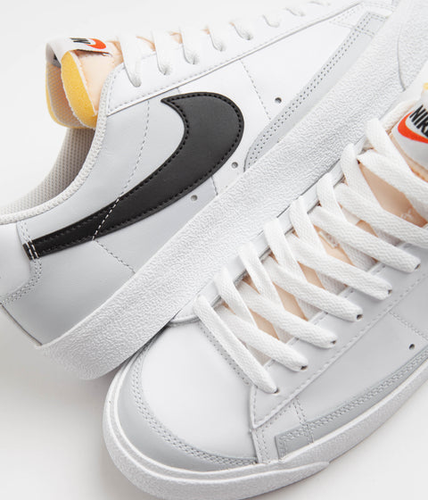 Nike Blazer Low 77 Shoes in White and Black and Pure Platinum