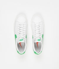 Nike Blazer Low Leather Shoes - White / Green Spark - Sail thumbnail
