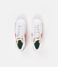 Nike Blazer Mid '77 Infinite Shoes - White / Kumquat / Aurora Green thumbnail