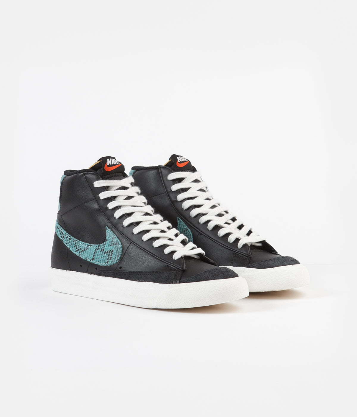 Nike Blazer Mid 77 Vintage Shoes Black Light Aqua Sail