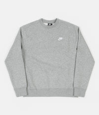 Nike Club Crewneck Sweatshirt - Dark Grey Heather / White thumbnail