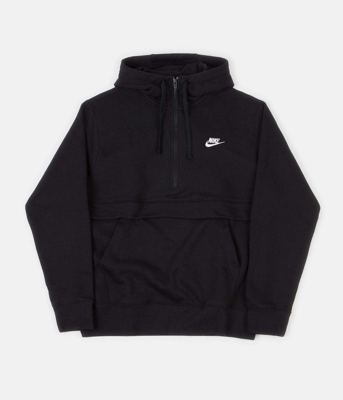 Nike Club Half Zip Hoodie - Black / Black / Black / White
