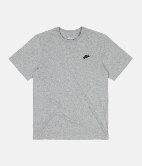 Nike Club T-Shirt - Dark Grey Heather / Black