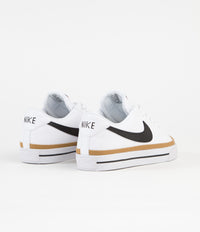 Nike Court Legacy Shoes - White / Black - Desert Ochre thumbnail
