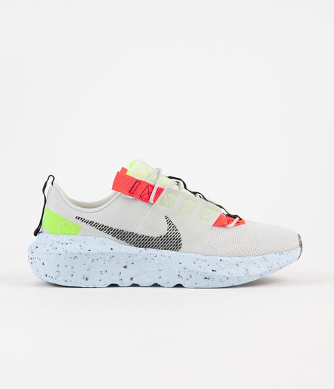 Nike Crater Impact Shoes in Light Bone and Black and Stone - Volt