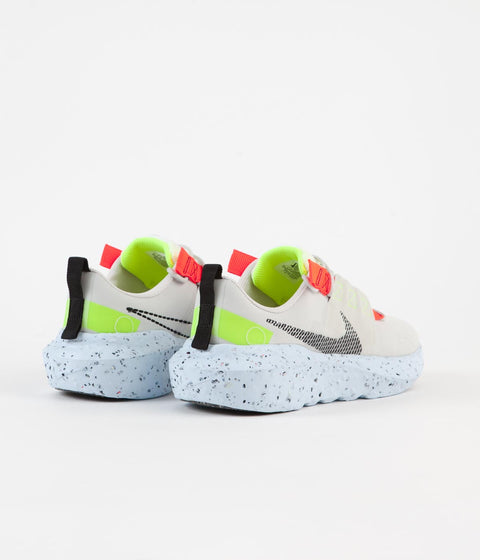 Nike Crater Impact Shoes in Light Bone and Black and Stone - Volt