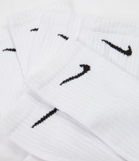 Nike Everyday Cushioned Training Crew Socks (3 Pair) - White / Black thumbnail
