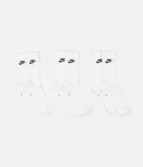 Nike Everyday Essential Crew Socks (3 Pair) - White / Black