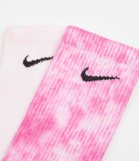 Nike Everyday Plus Tie-Dye Crew Socks (2 Pair) - Pink / Multi thumbnail