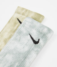 Nike Everyday Plus Tie-Dye Crew Socks (2 Pair) - Yellow / Multi thumbnail