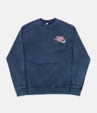 Nike French Terry Crewneck Sweatshirt - Midnight Navy / Bright Crimson thumbnail