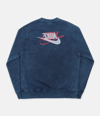 Nike French Terry Crewneck Sweatshirt - Midnight Navy / Bright Crimson thumbnail