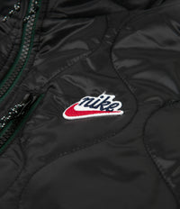 Nike Heritage Insulated Winter Vest - Black / Black - Pro Green thumbnail