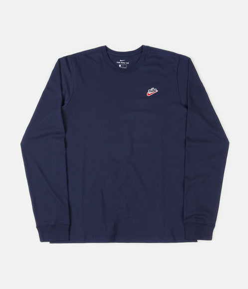 Nike Heritage Long Sleeve T-Shirt - Midnight Navy
