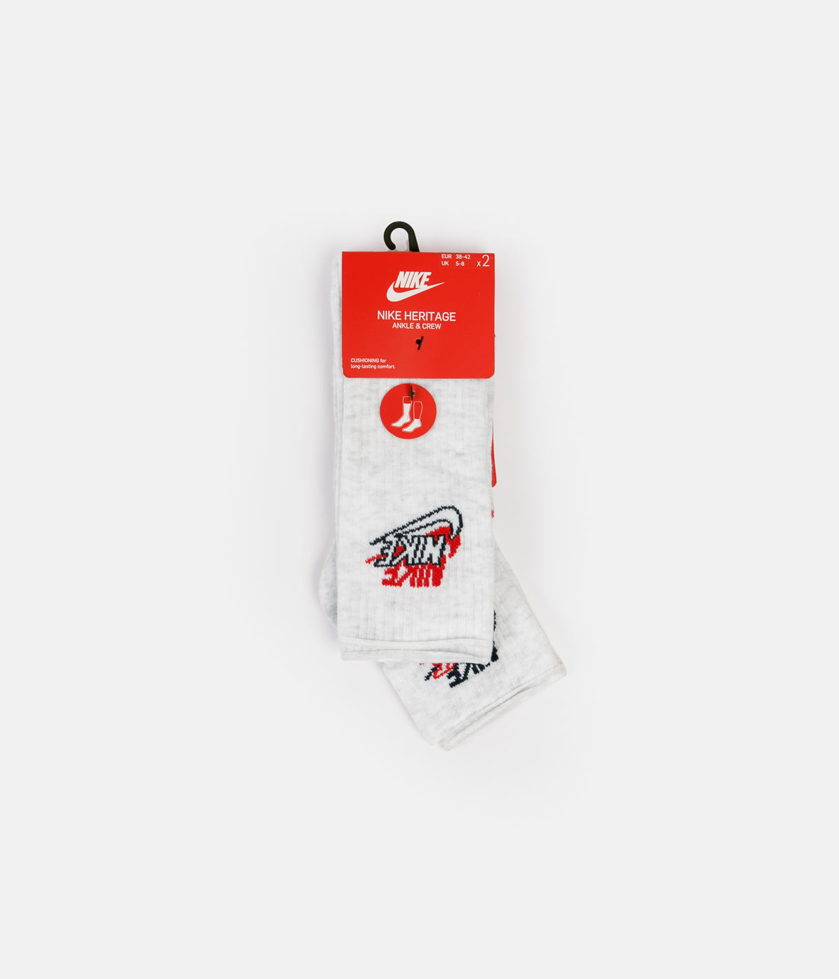 Nike Chaussettes Heritage New Vintage 2-Pack - Blanc/Rouge