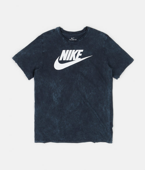 Nike Icon Futura Wash T-Shirt - Obsidian / White