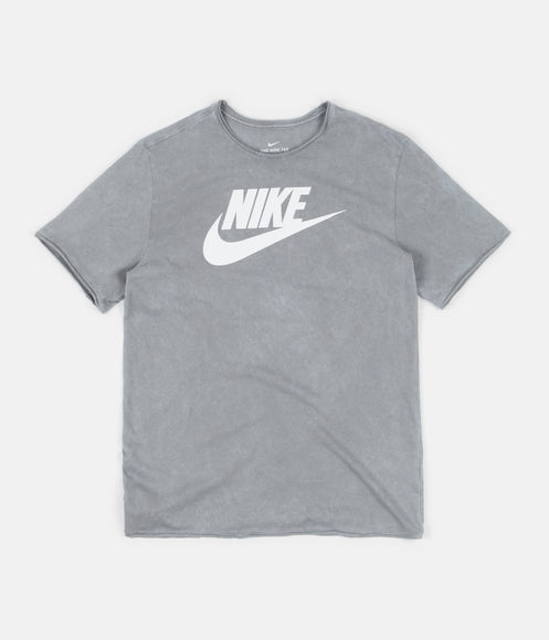 Nike Icon Futura Wash T-Shirt - Particle Grey / White