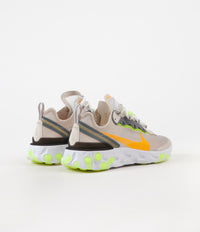 Nike React Element 87 Shoes - Light Orewood Brown / Laser Orange - Volt Glow thumbnail