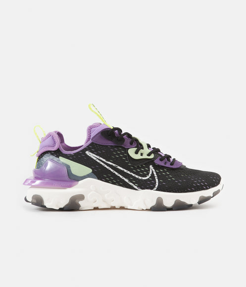 Nike React Vision Shoes - Black / Sail - Dark Smoke Grey - Gravity Purple