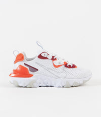 Nike React Vision Shoes - White / Light Smoke Grey - Team Orange - Team Red thumbnail