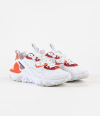 Nike React Vision Shoes - White / Light Smoke Grey - Team Orange - Team Red thumbnail