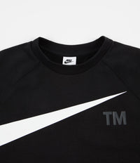 Nike Semi-Brushed Swoosh Crewneck Sweatshirt - Black / White thumbnail