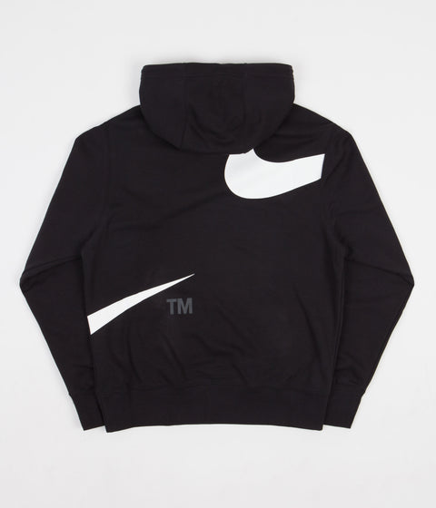 black nike swoosh hoodie