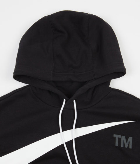 black nike swoosh hoodie