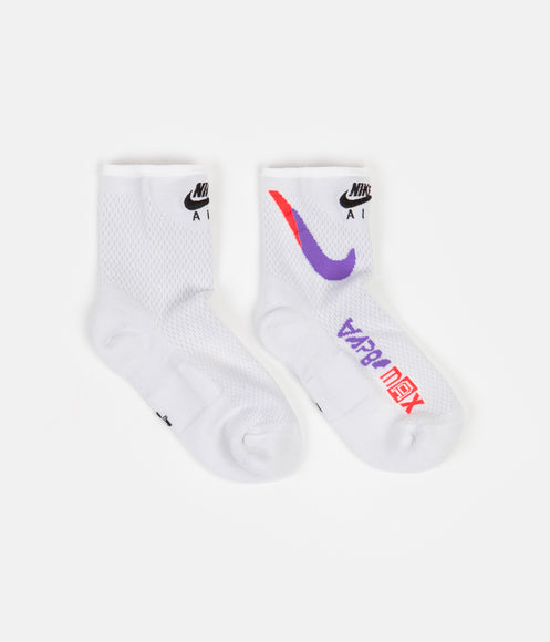 Nike SNKR Sox Genetics Ankle Socks - White / Bright Crimson