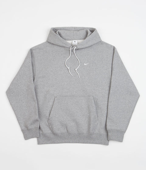 Nike Solo Swoosh Hoodie - Dark Grey Heather / White | Always in Colour